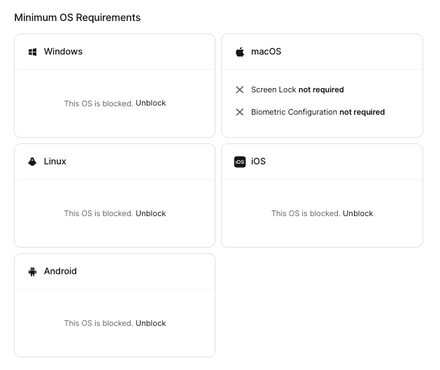 Minimum OS Requirements - Nothing Required