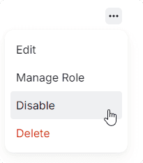 Disable or Delete a User