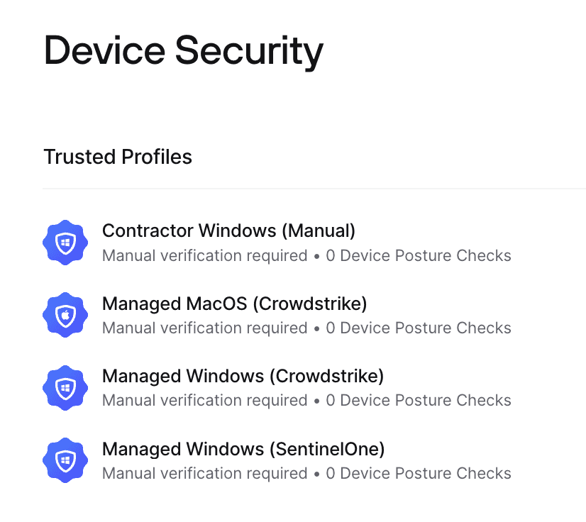 Trusted Profiles