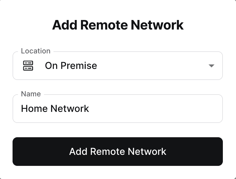 Add a Remote Network