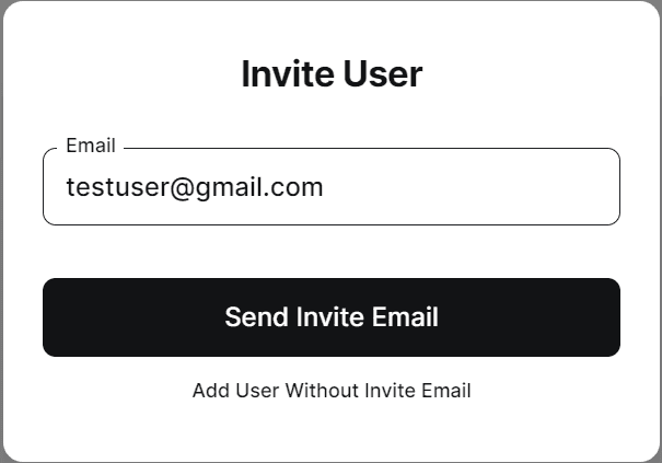 Inviting a new user