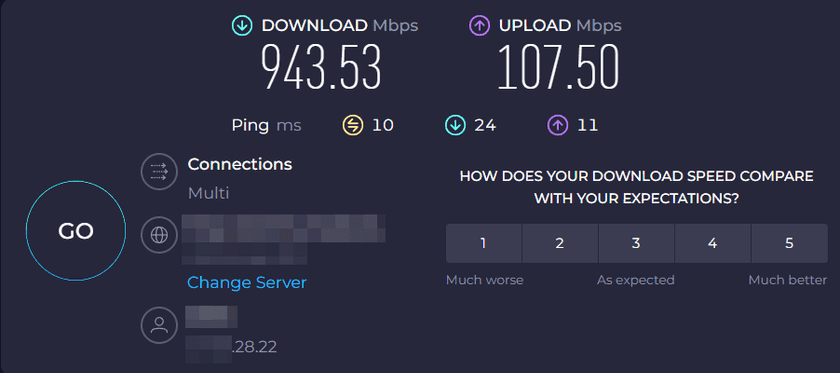 Baseline test results