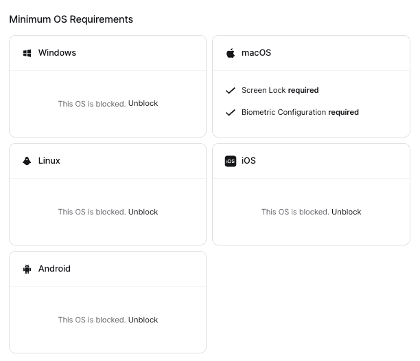 Minimum OS Requirements - macOS Requirements