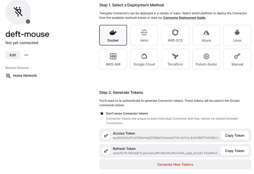 Twingate Connector Screen